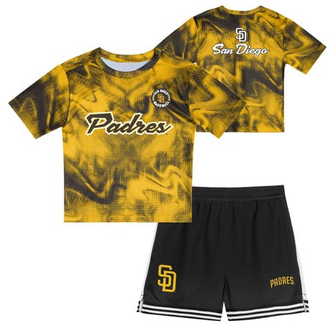Toddler Gold/Brown San Diego Padres Pinch Hitter Infielder T-Shirt & Shorts Set