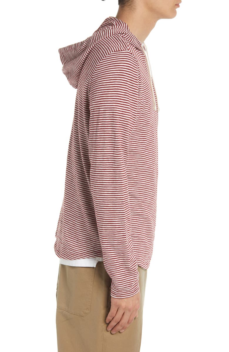 Vince Slub Stripe Cotton Hoodie, Alternate, color, 