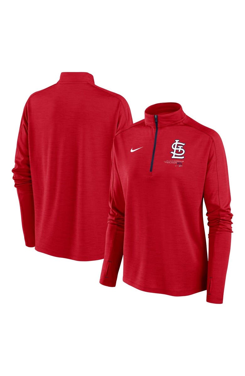 Nike Women's Nike Red St. Louis Cardinals Pacer Quarter-Zip Top, Main, color, 