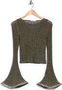 Simkhai Maebry Long Sleeve Crewneck Top