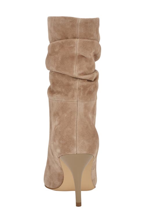Calvin Klein Cerine Slouch Pointed Toe Bootie In Neutral