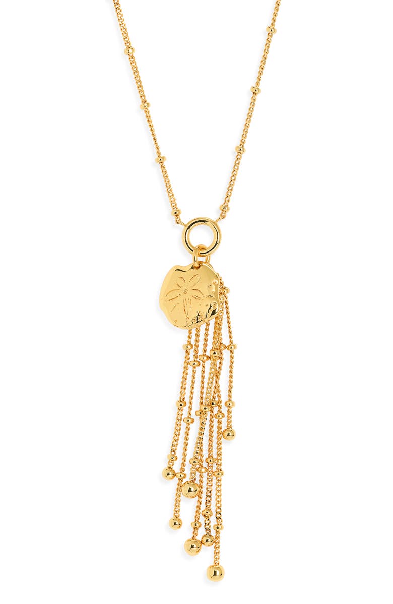 Madewell Sand Dollar Chain Necklace, Main, color, Antique Gold