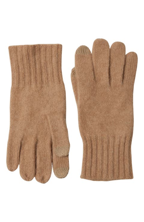 Cashmere Rib Knit Gloves