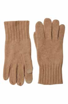 Amicale Cashmere Rib Knit Gloves