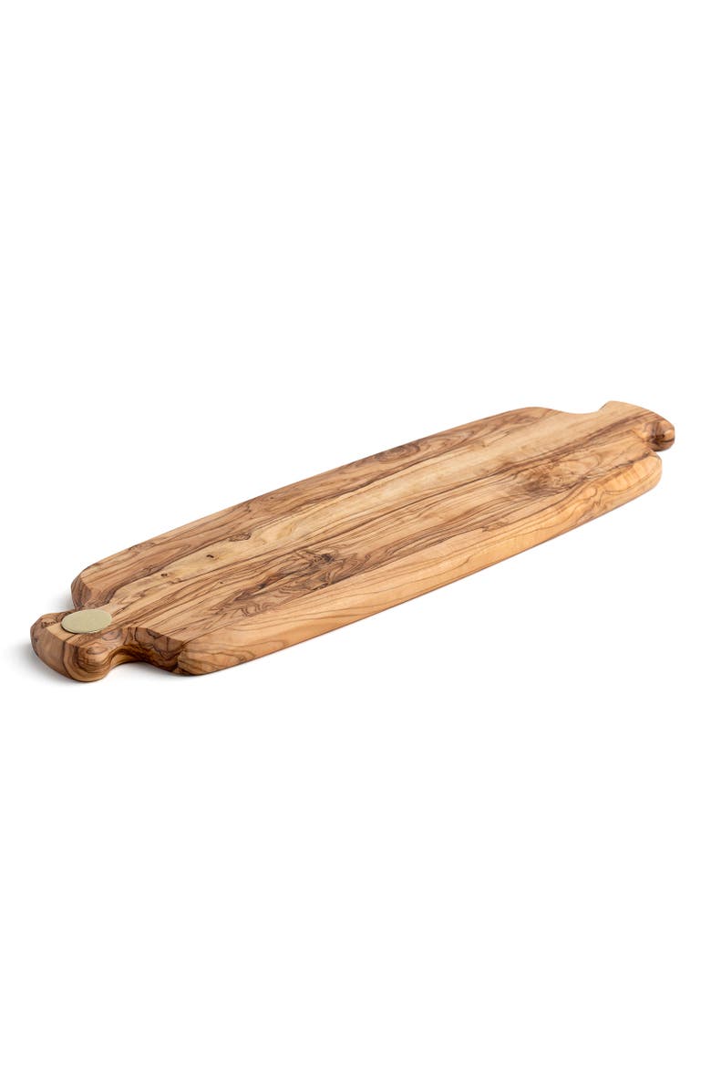 Olive Wood Cutting Board, 16.5" x 5.5" x 0.75", Alternate, color, Brown