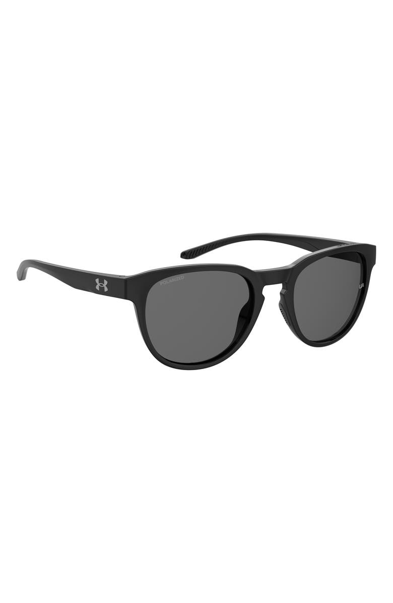 Under Armour Skylar 53mm Round Sunglasses, Alternate, color, Black Ruthenium