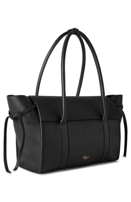 Mulberry Medium Soft Bayswater Grained Leather Satchel In Black