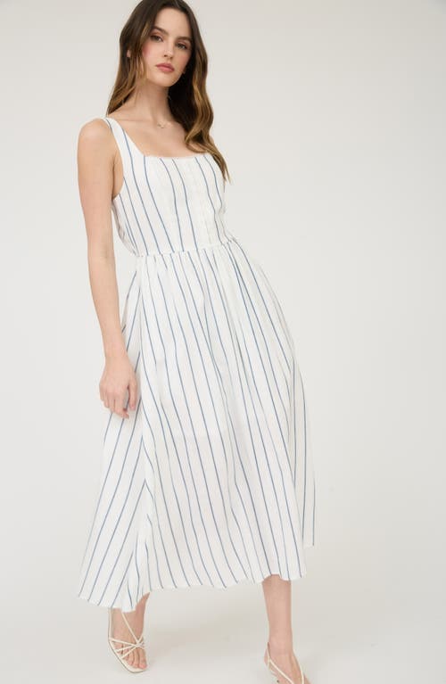 BLU PEPPER BLU PEPPER STRIPED MIDI SUNDRESS