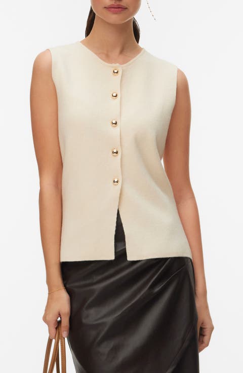 Saba Button Front Sweater Vest