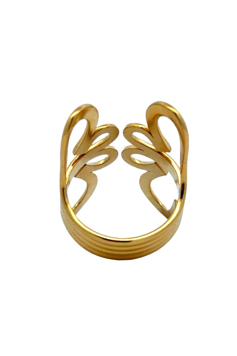 Open Butterfly Ring, Alternate, color, Yellow