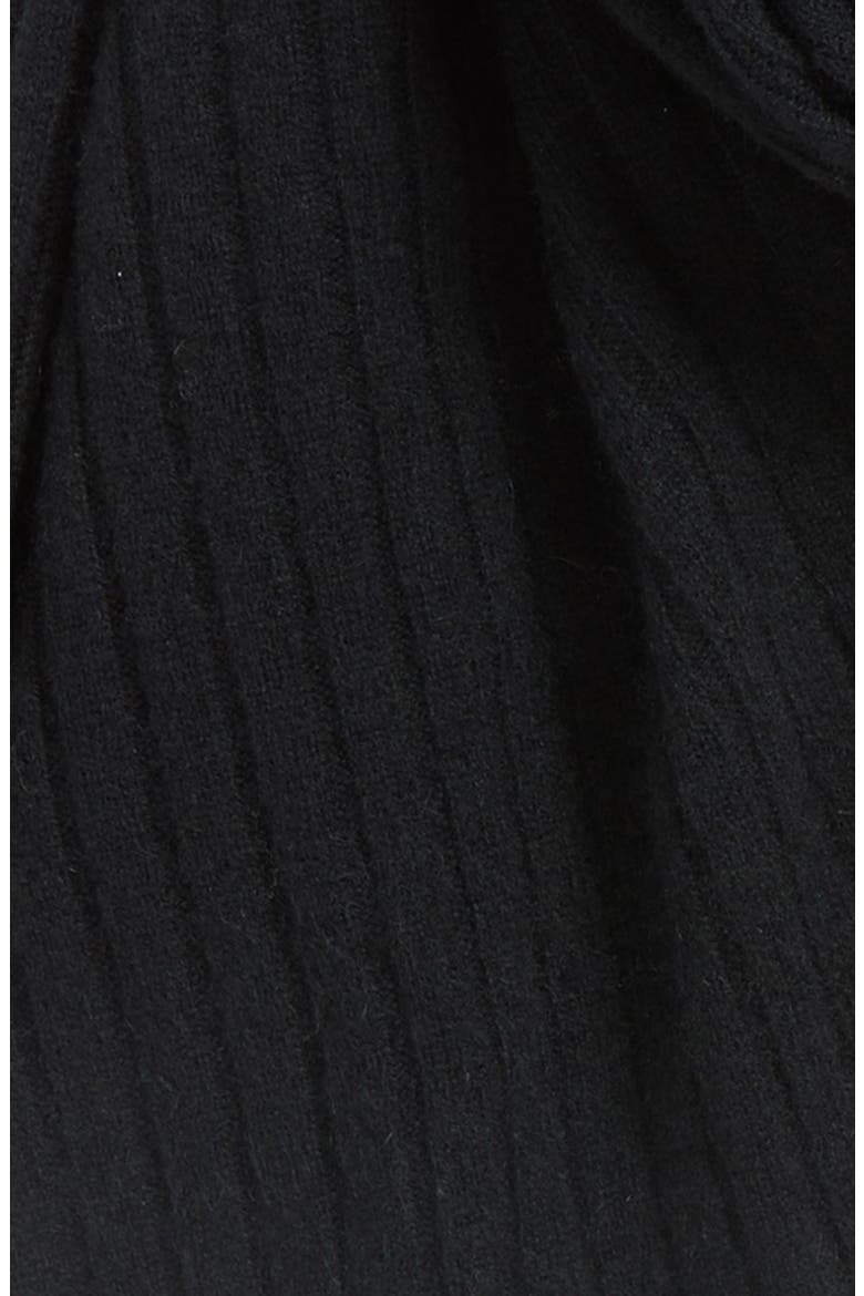 Rib Cashmere Travel Wrap, Alternate, color, BLACK