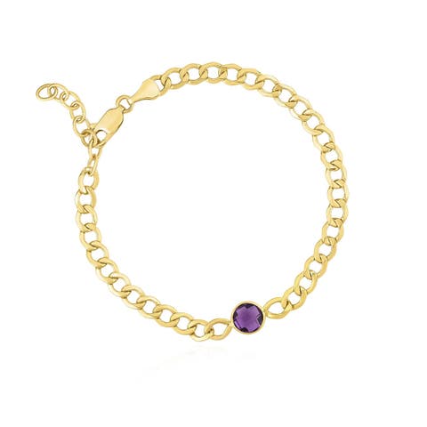 Amethyst Curb Bracelet