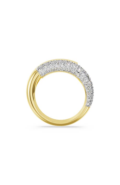 Swarovski Dextera Band Ring Round Gold Shiny Crystal