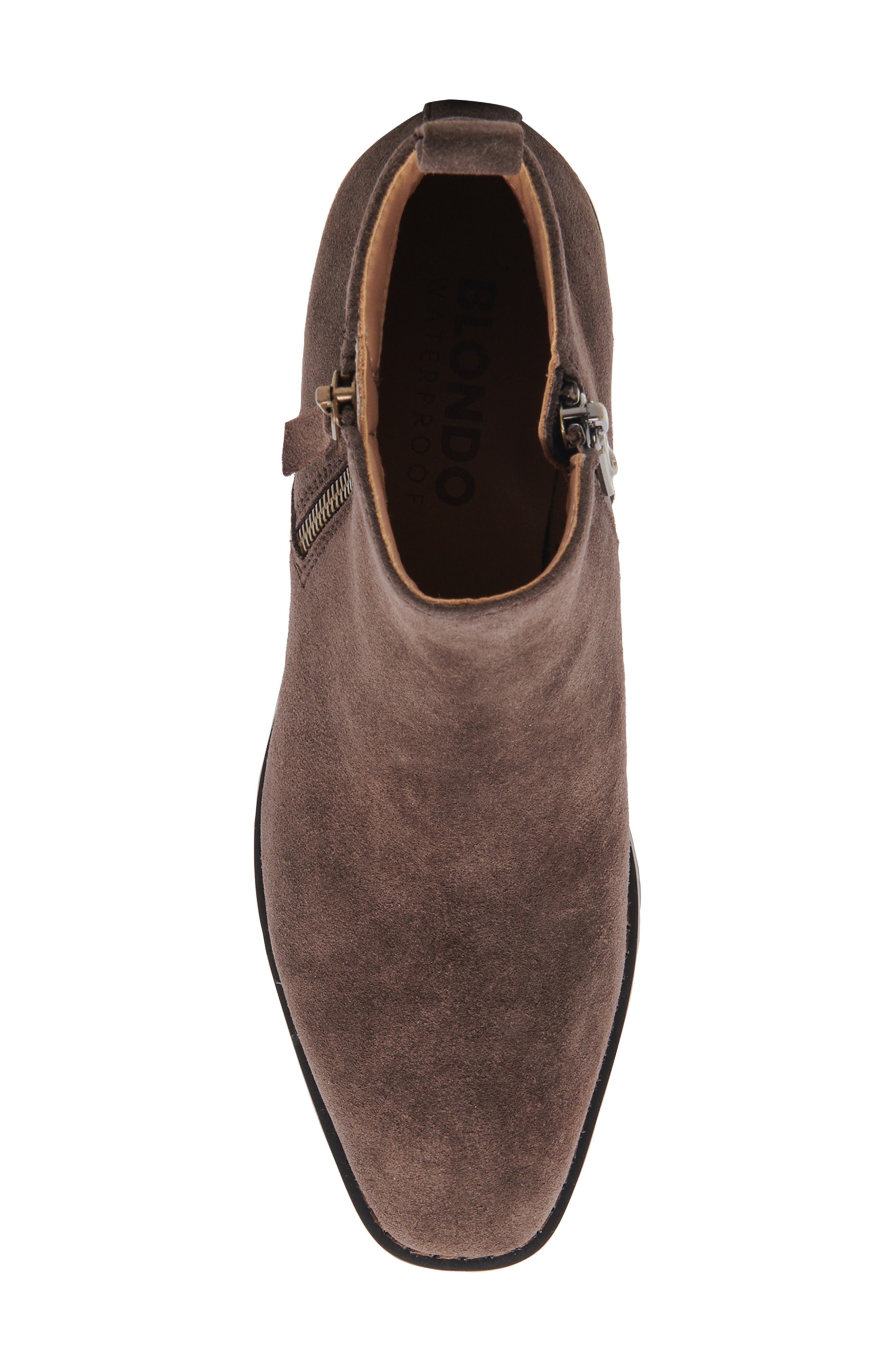 Strax Waterproof Leather Bootie, Alternate, color, CHOCOLATE SUEDE