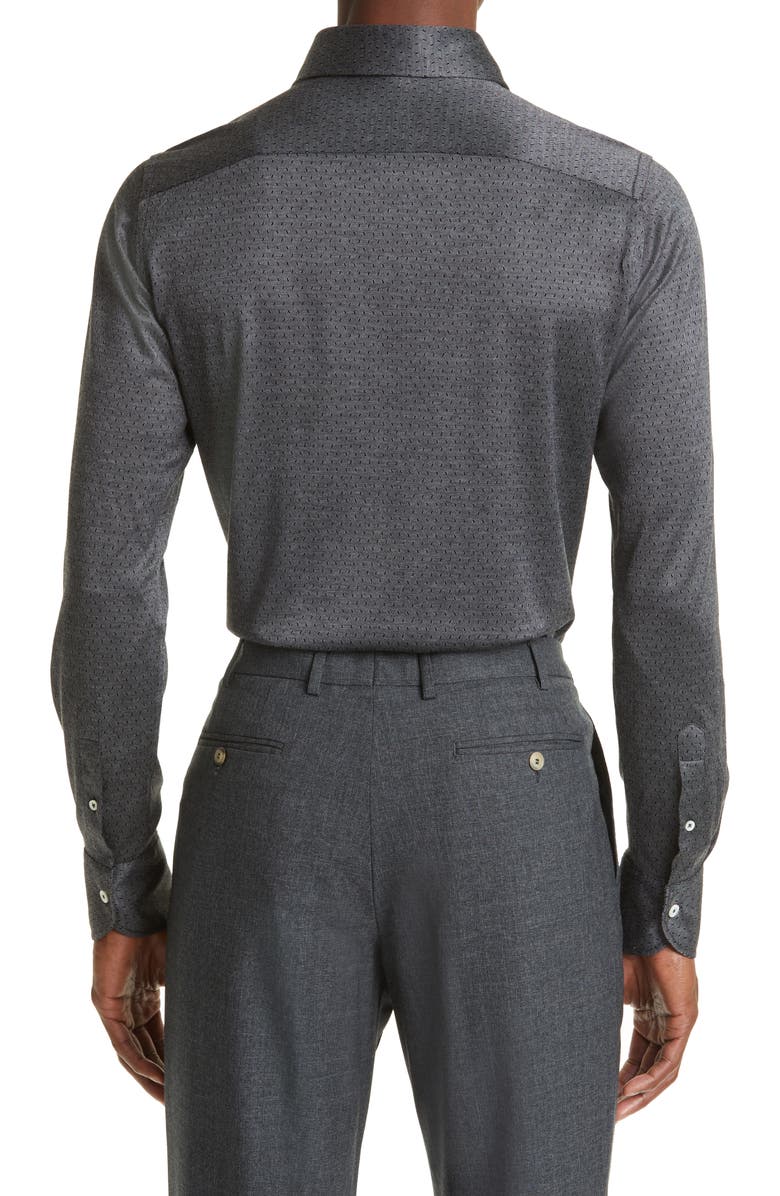 Canali Deco Cotton Jersey Dress Shirt, Alternate, color, 