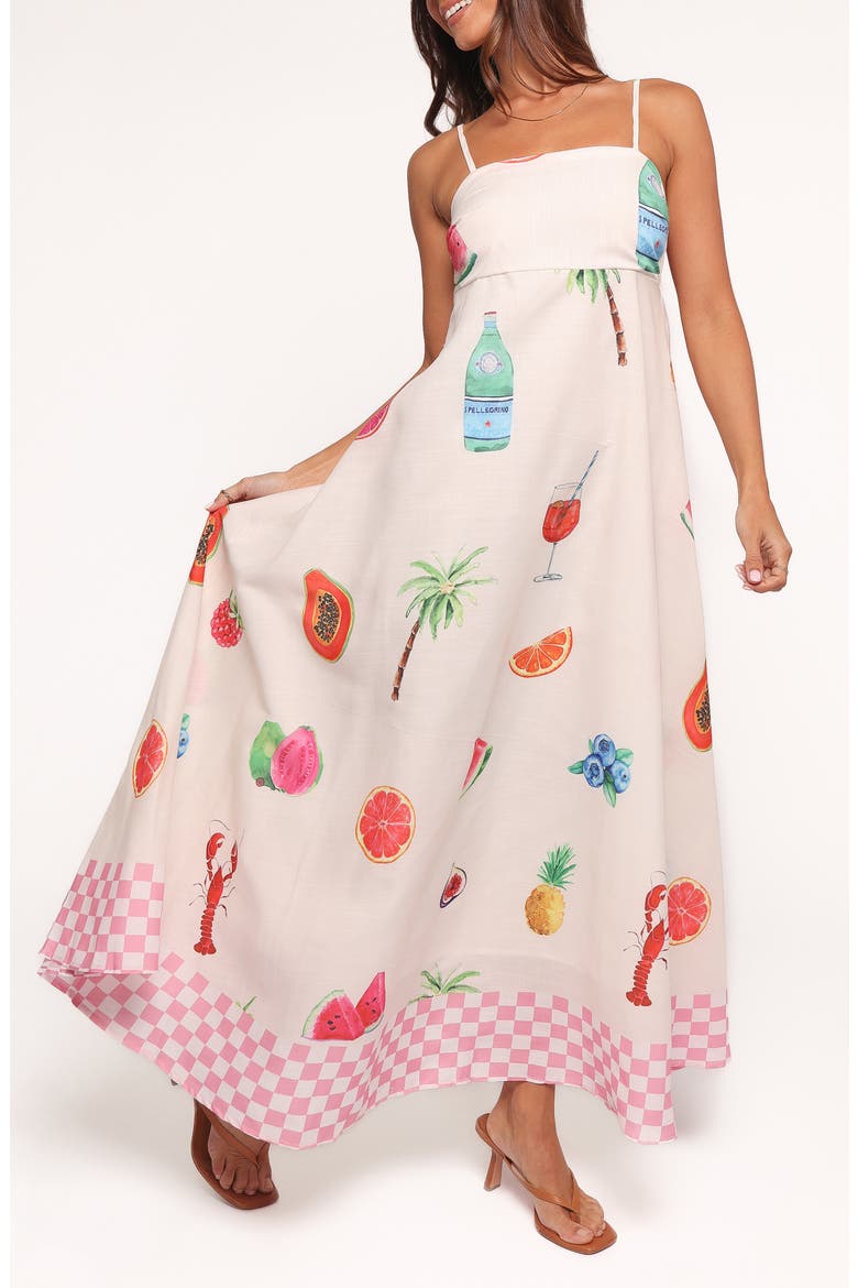 Brea Printed Maxi Sundress, Main, color, TUTTI FRUITTI