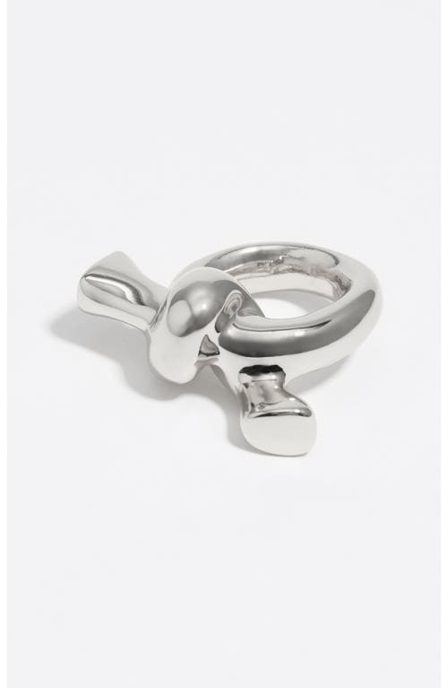 Bimba Y Lola Knot Scarf Ring In Metallic