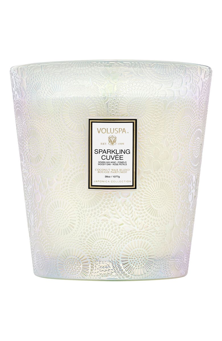 Voluspa Sparkling Cuvée Three-Wick Hearth Candle, Alternate, color, 