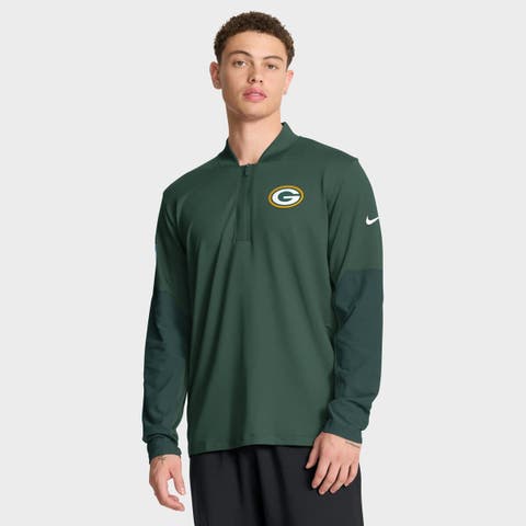 Men's Nike Green Green Bay Packers Sideline Dri-FIT Half-Zip Pullover