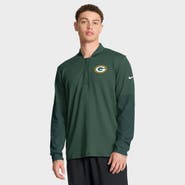Nike Men's Nike Green Green Bay Packers Sideline Dri-FIT Half-Zip Pullover