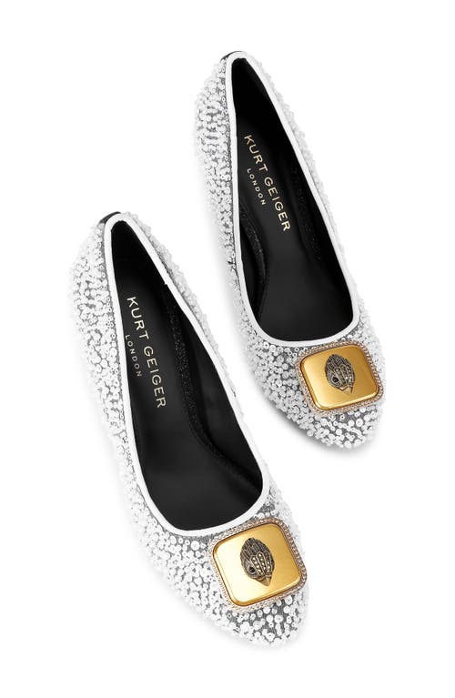 Kurt Geiger London Pimlico Lace Pump In Silver