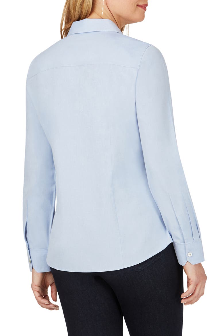 Dianna Non-Iron Cotton Shirt, Alternate, color, BLUE WAVE