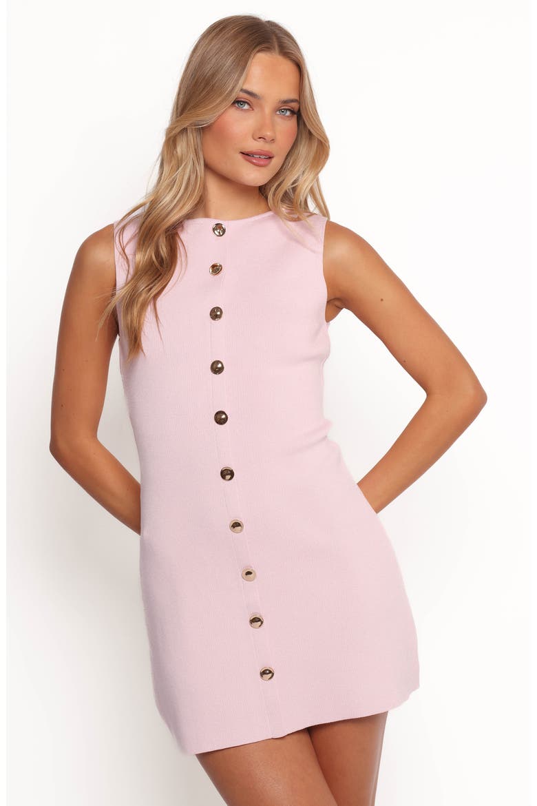 Salo Button-Up Sweater Minidress, Alternate, color, PINK