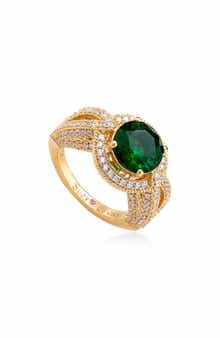 Cubic Zirconia Halo Ring