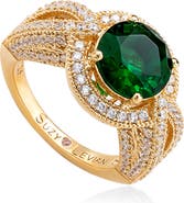 SUZY LEVIAN Cubic Zirconia Halo Ring