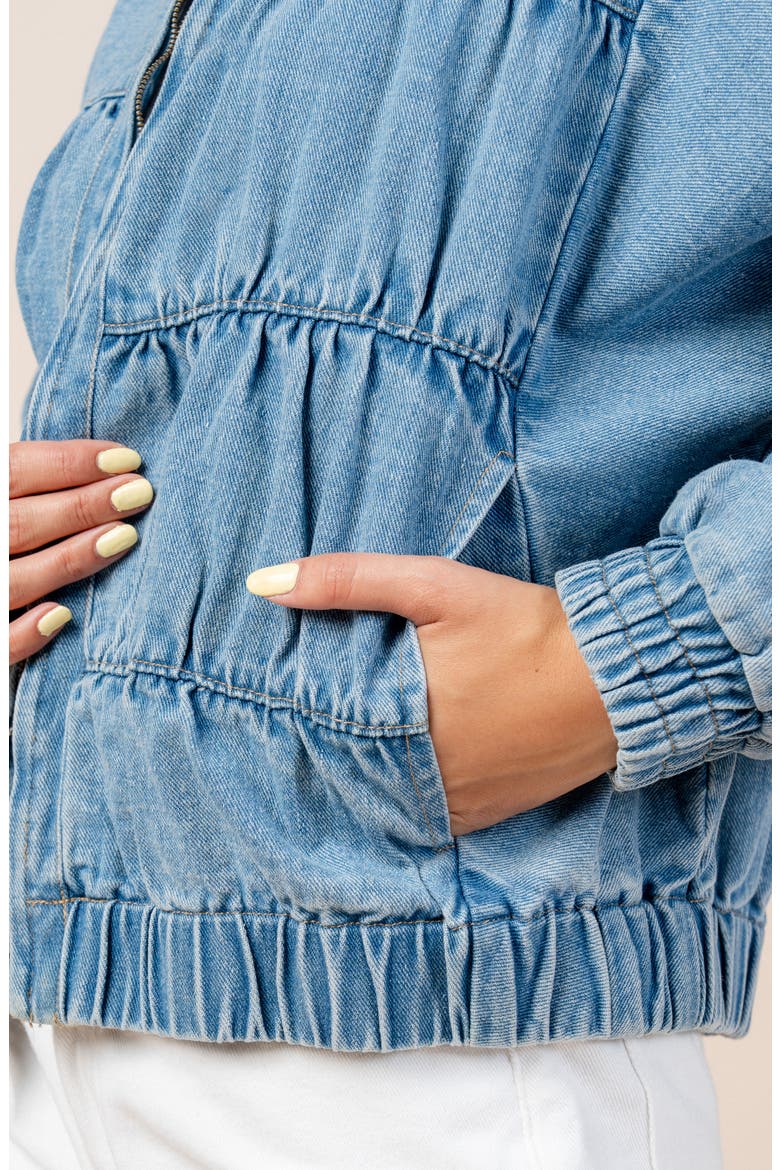 Novelty Denim Jacket, Alternate, color, MID BLUE DENIM