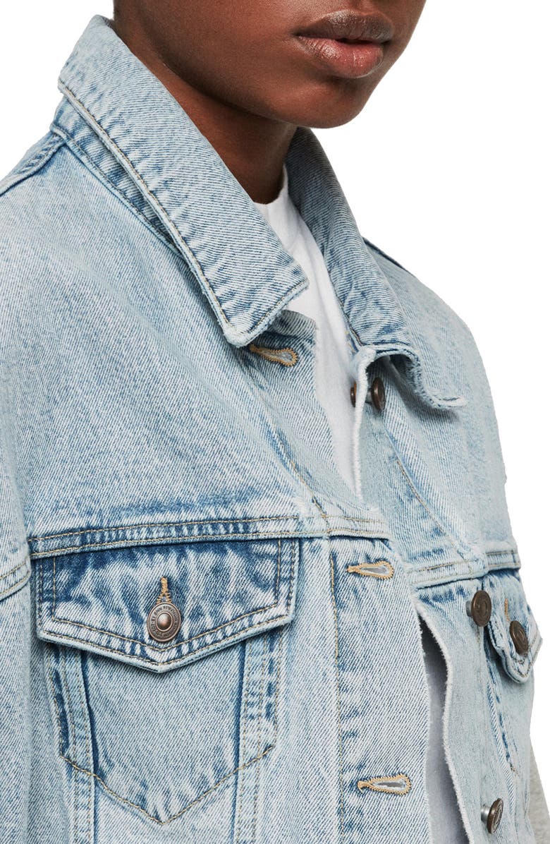 AllSaints Anders Denim Jacket, Alternate, color, 