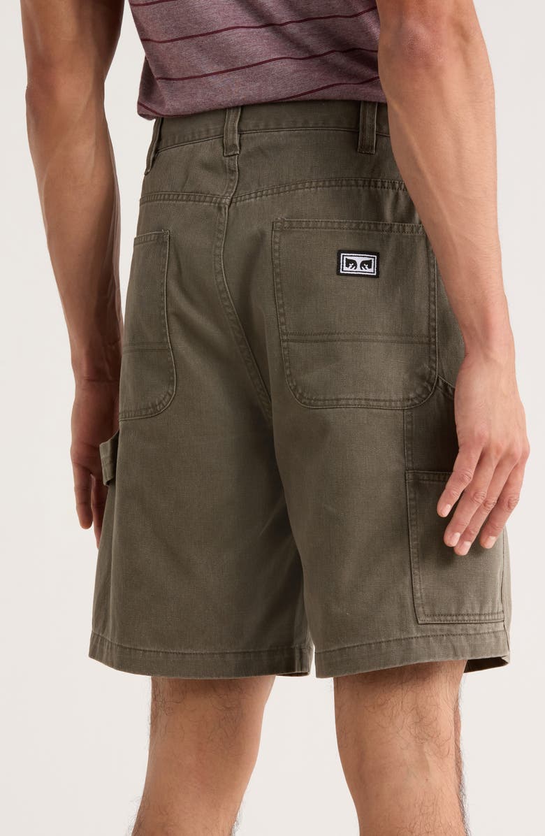Obey Big Timer Carpenter Shorts, Alternate, color, Tea Leaf Faded Wash