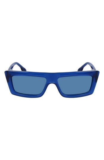 Karl Lagerfeld 56mm Rectangular Sunglasses