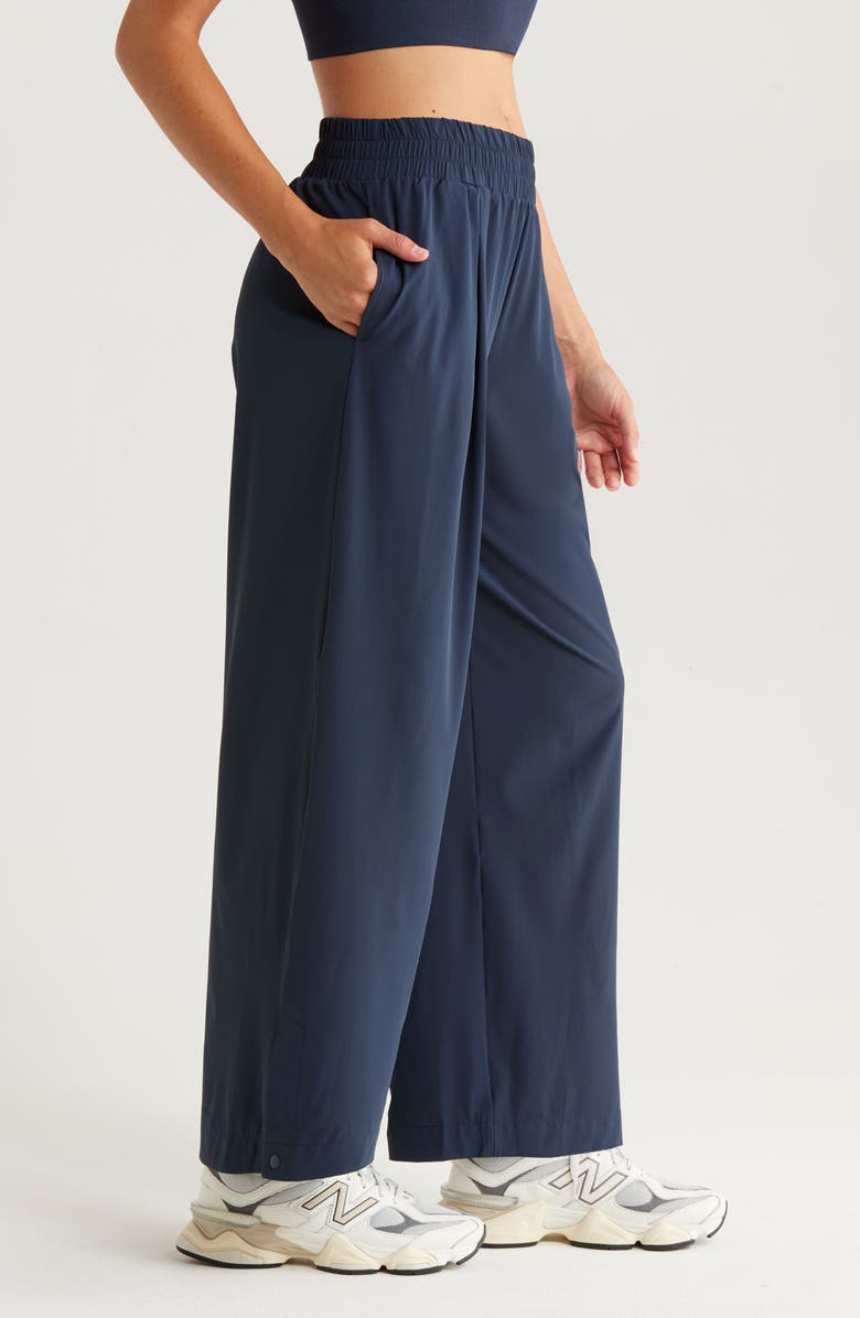 Zella Atlas Wide Leg Pants, Alternate, color, Navy Sapphire