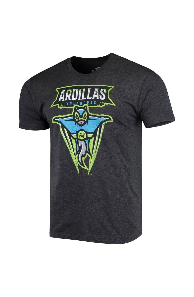 108 STITCHES Men's Black Ardillas Voladoras de Richmond Copa de la Diversion Home Tri-Blend T-Shirt, Alternate, color, Black