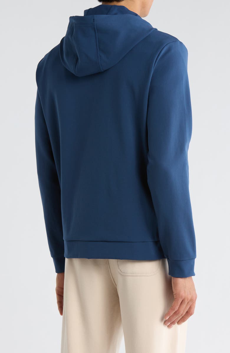 ORIGINAL PENGUIN SPORT Micro Texture Full Zip Hoodie, Alternate, color, Insignia Blue