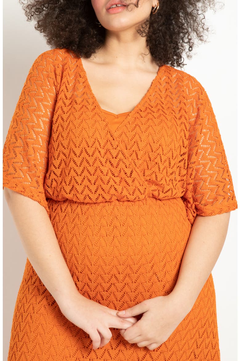 Crochet Lace Maxi Dress, Alternate, color, HAWAIIAN SUNSET
