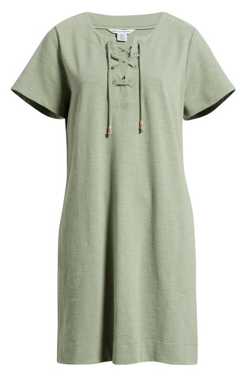 Tommy Bahama Sunset Harbor Short Sleeve Sundress In Green