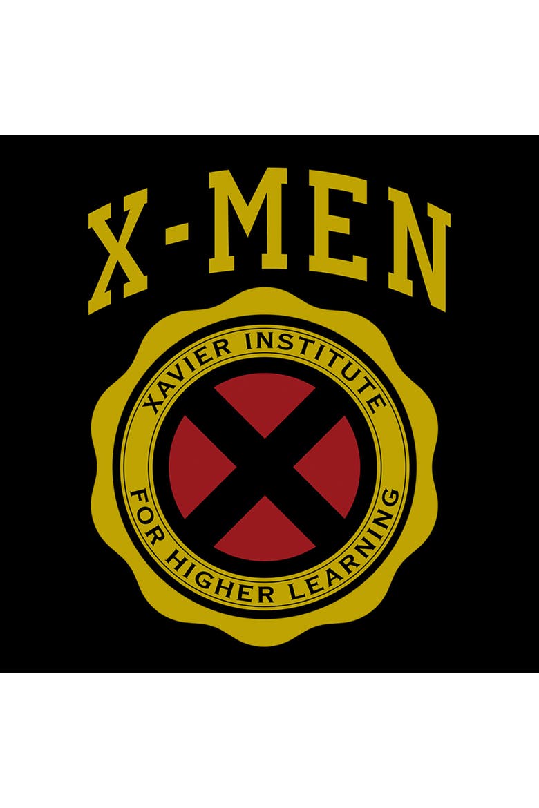 Men's Marvel X-Men '97 Xavier Institute Yellow Badge  Graphic T-Shirt, Alternate, color, Black