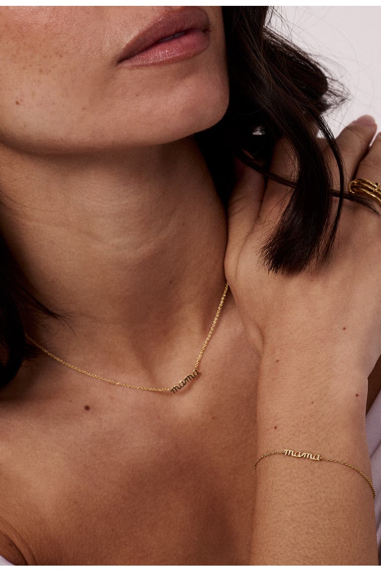 1st Love "Mama" Necklace, Alternate, color, Yellow Gold