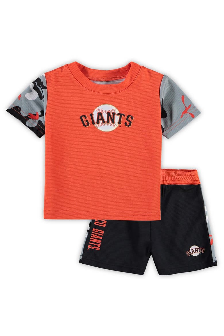Infant Orange/Black San Francisco Giants Pinch Hitter T-Shirt & Shorts Set, Alternate, color, Orange
