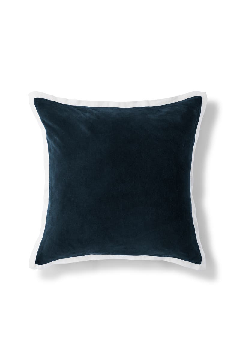 CHRISTY Eltham Luxury Velvet Cotton Cushion, Main, color, Navy