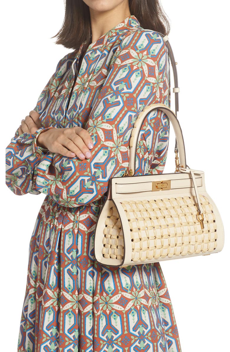 Tory Burch Lee Radziwill Perforated Small Leather Bag, Alternate, color,