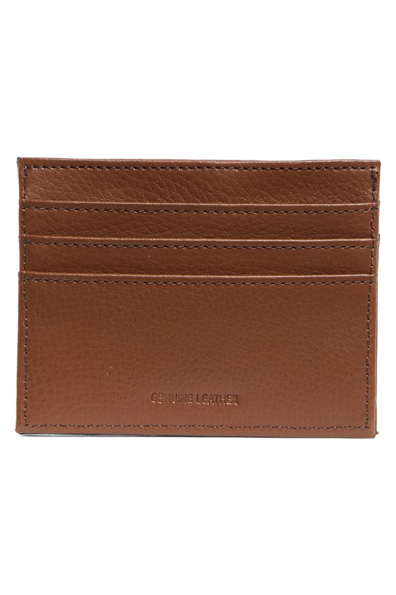 Pebbled Leather Card Case, Alternate, color, TAN