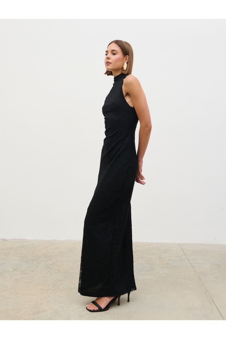 Rosalee Lace Maxi Dress, Alternate, color, Black