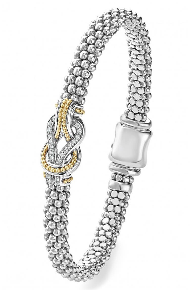 Newport Diamond Knot Bracelet, Alternate, color, SILVER