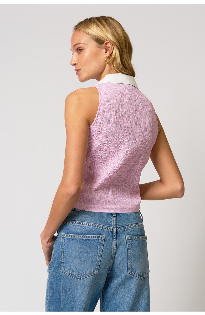 Central Park West Ora Poplin Smocked Halter, Alternate, color, Pink