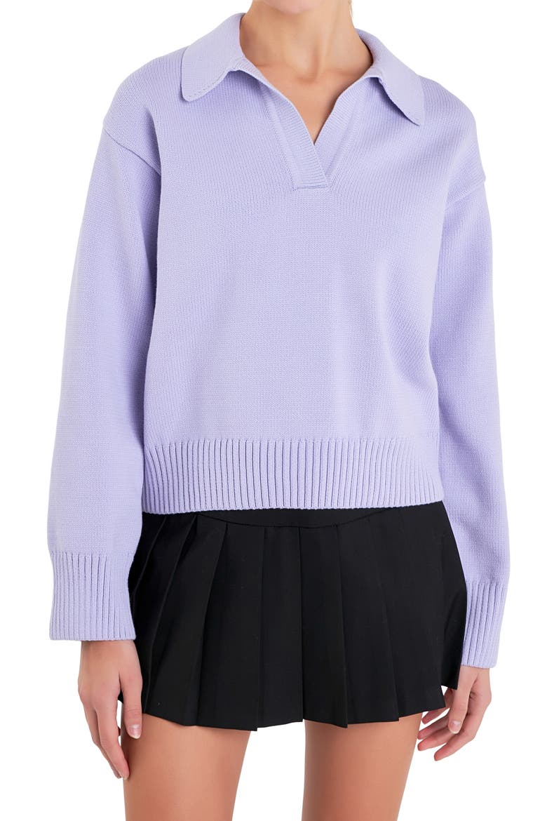 Rib Sweater, Main, color, LILAC