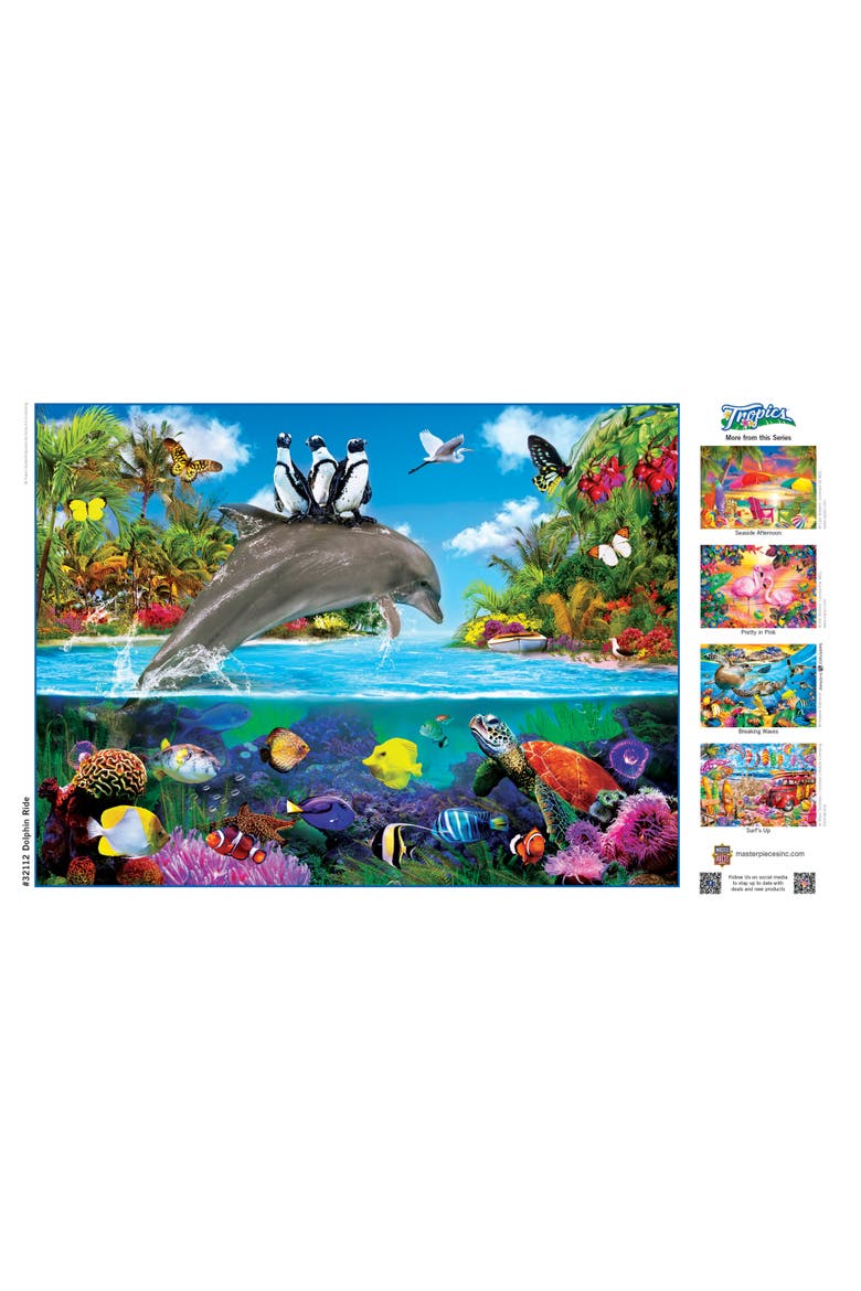 Dolphin Ride 300 Piece Jigsaw Puzzle, Alternate, color, Multicolor