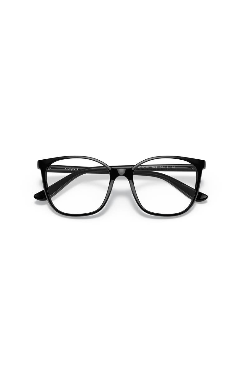 Vogue Eyewear 52mm Rectangle optical glasses, Alternate, color, Black